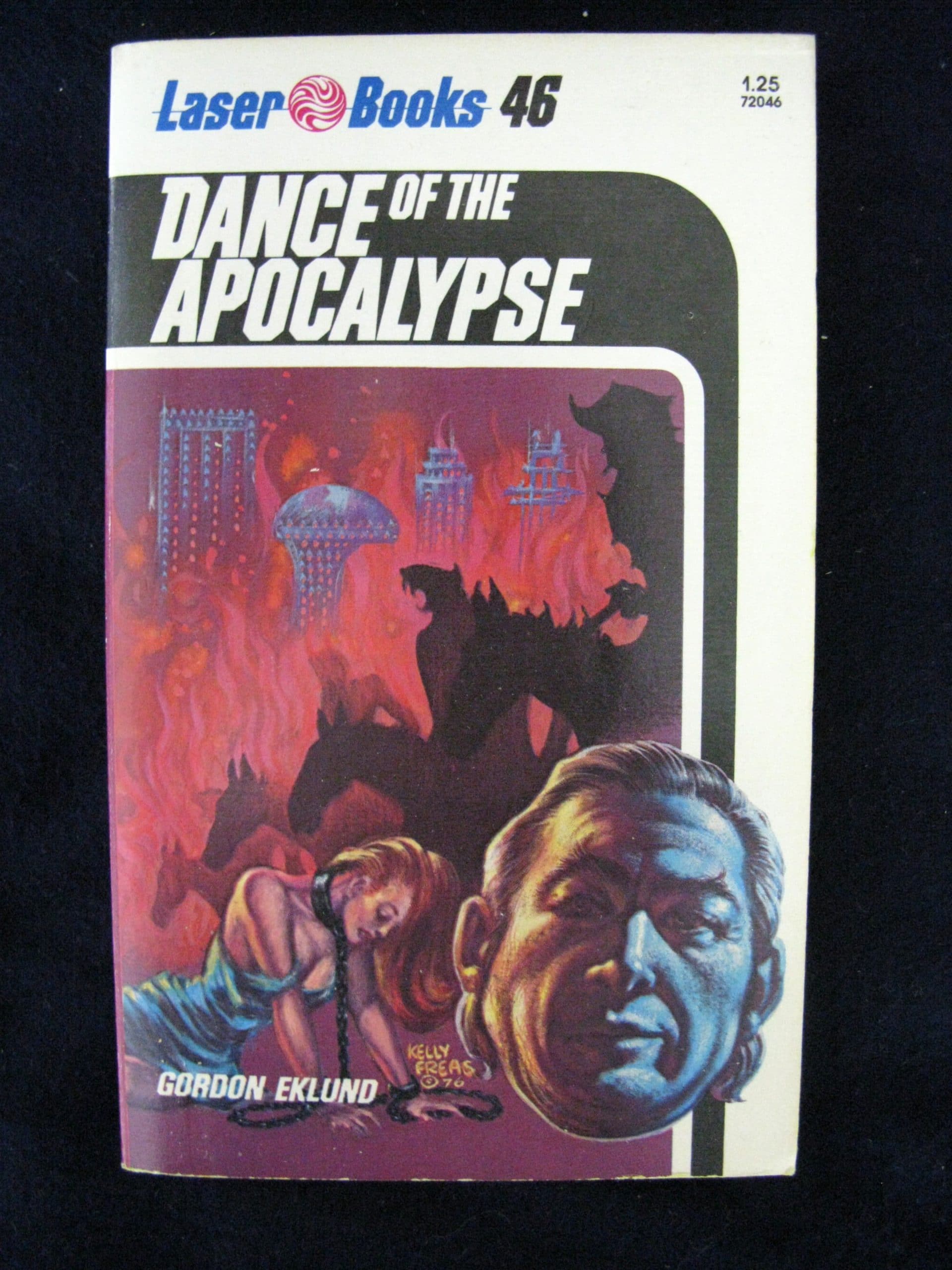 KELLY FREAS SIGNED HARLEQUIN LASER PAPERBACK BOOK #46 DANCE OF APOCALYPSE FINE 