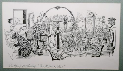 KELLY FREAS DRAWING MISSING MASS ANALOG MAGAZINE