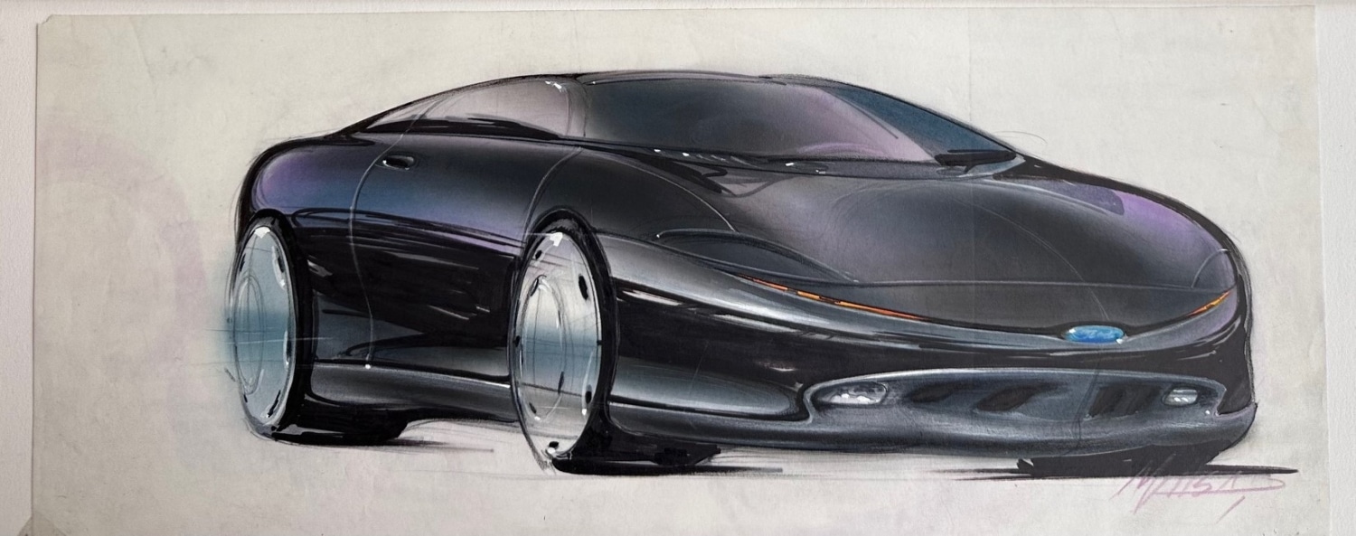 DEREK MILLSAP DRAWING FORD PROBE #1 (BLACK) 1994